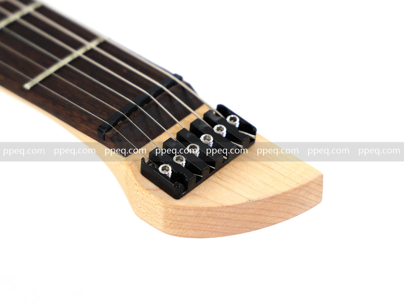 6-String Headless Electric Guitar with Gloss Orange Finish (WT-670)