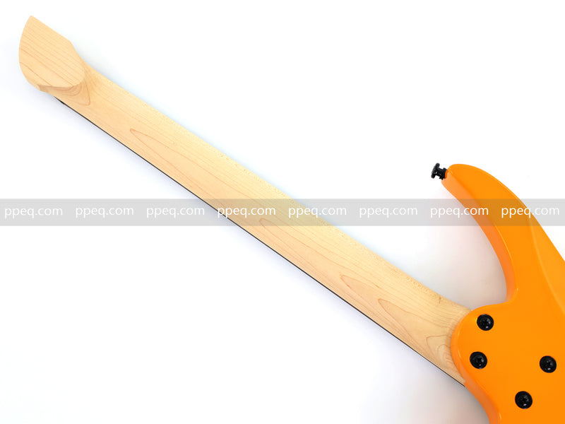 6-String Headless Electric Guitar with Gloss Orange Finish (WT-670)