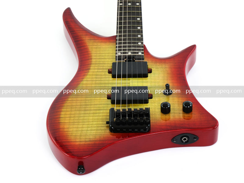 6-String Headless Electric Guitar with Gloss Sunburst Finish (PJX-520X)