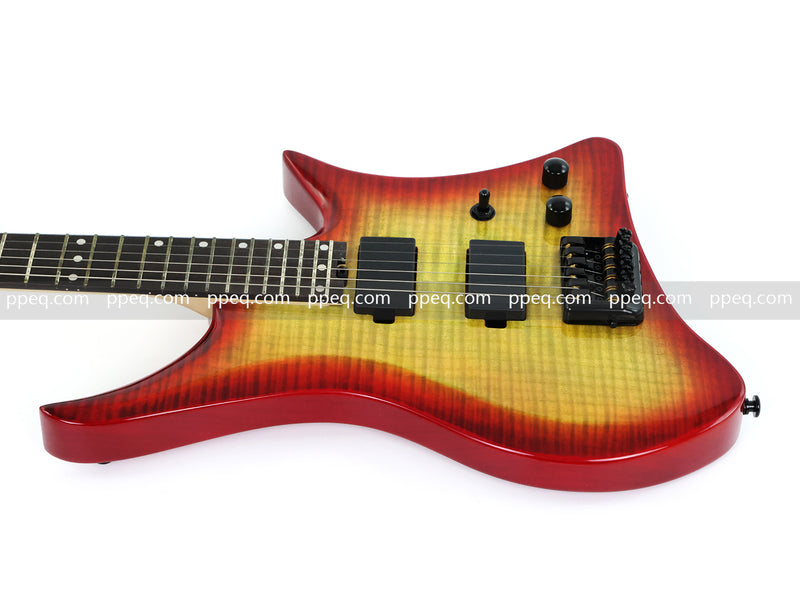 6-String Headless Electric Guitar with Gloss Sunburst Finish (PJX-520X)