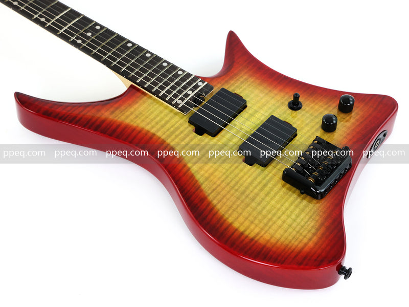 6-String Headless Electric Guitar with Gloss Sunburst Finish (PJX-520X)