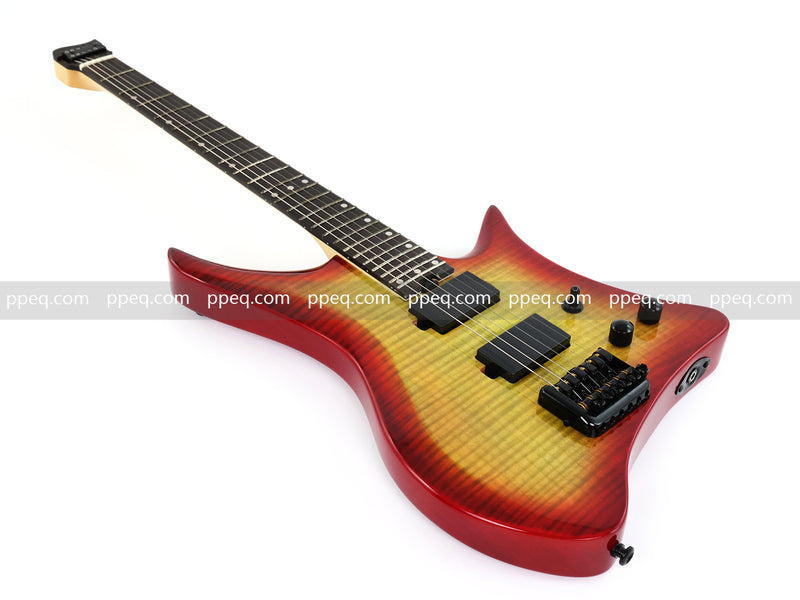 6-String Headless Electric Guitar with Gloss Sunburst Finish (PJX-520X)