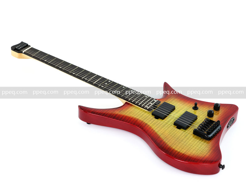6-String Headless Electric Guitar with Gloss Sunburst Finish (PJX-520X)