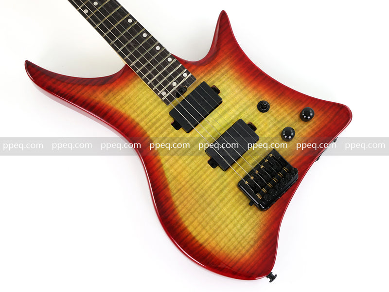 6-String Headless Electric Guitar with Gloss Sunburst Finish (PJX-520X)