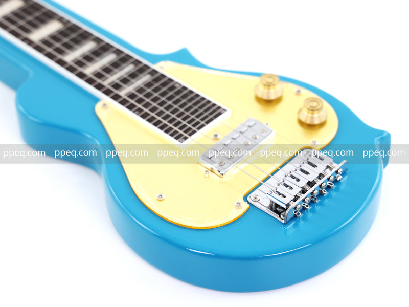 6-String Lap Steel Guitar with Gloss Bright Turquoise Finish (HY-2530)