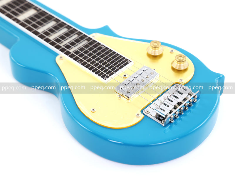 6-String Lap Steel Guitar with Gloss Bright Turquoise Finish (HY-2530)