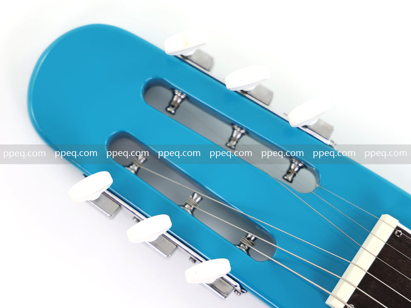 6-String Lap Steel Guitar with Gloss Bright Turquoise Finish (HY-2530)
