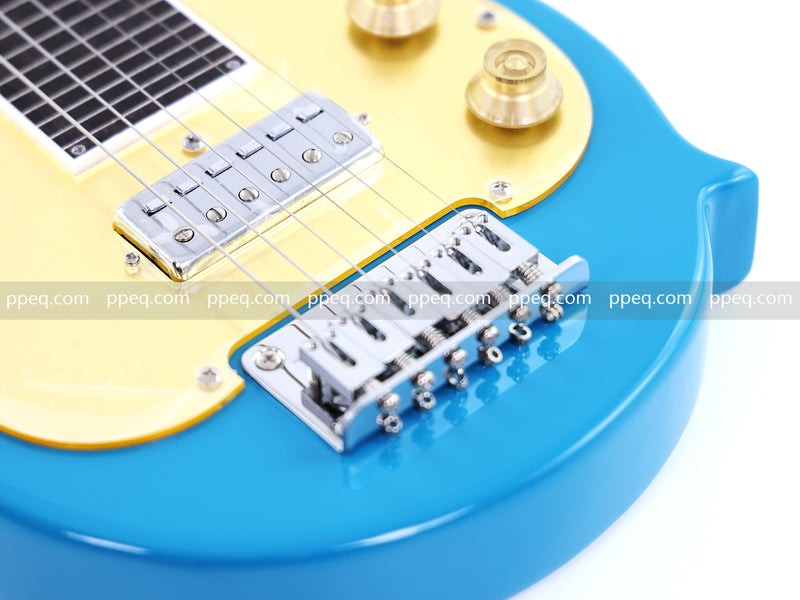 6-String Lap Steel Guitar with Gloss Bright Turquoise Finish (HY-2530)