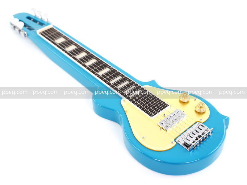 6-String Lap Steel Guitar with Gloss Bright Turquoise Finish (HY-2530)