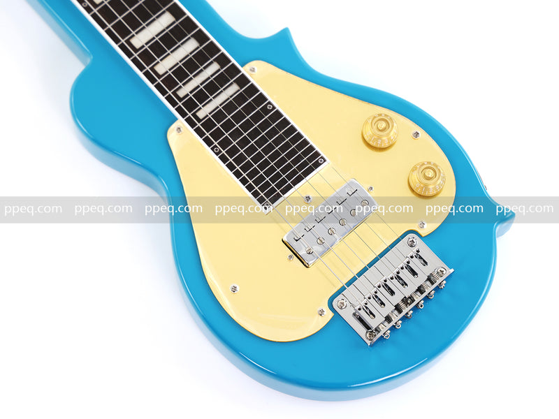 6-String Lap Steel Guitar with Gloss Bright Turquoise Finish (HY-2530)