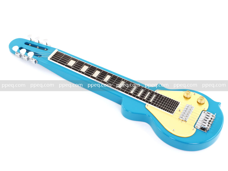 6-String Lap Steel Guitar with Gloss Bright Turquoise Finish (HY-2530)