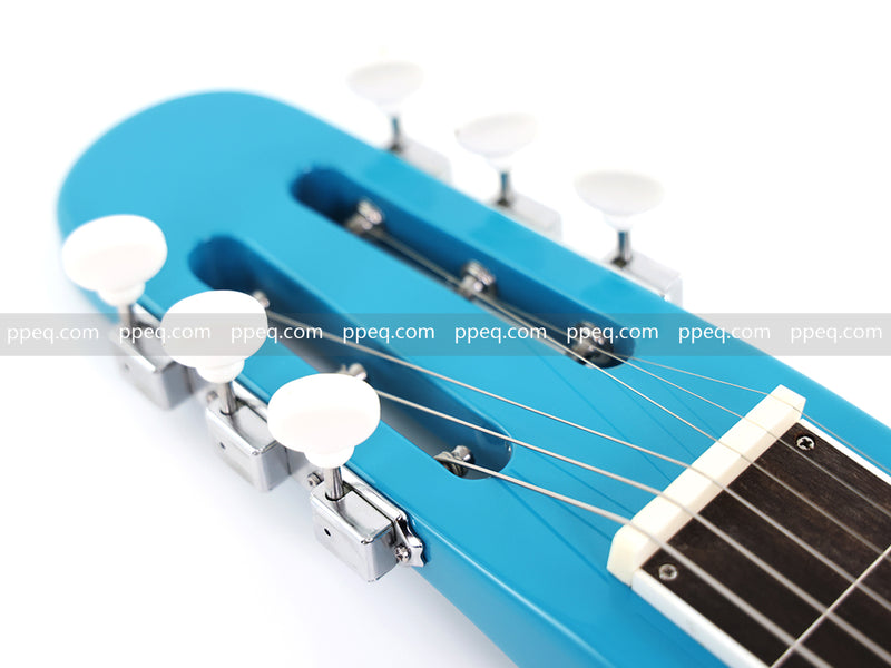 6-String Lap Steel Guitar with Gloss Bright Turquoise Finish (HY-2530)