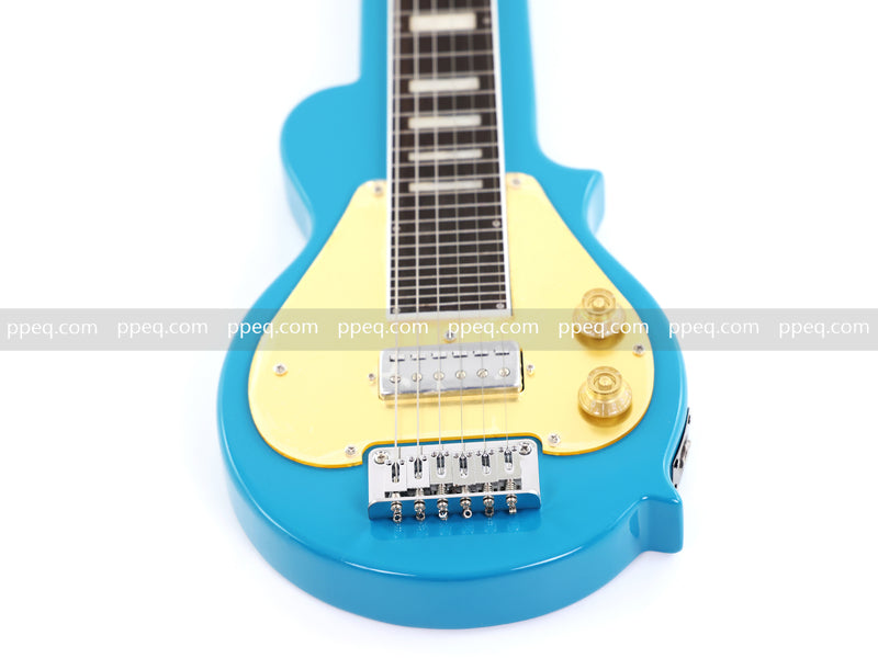 6-String Lap Steel Guitar with Gloss Bright Turquoise Finish (HY-2530)
