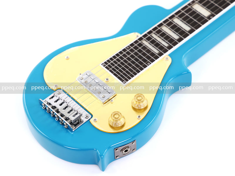 6-String Lap Steel Guitar with Gloss Bright Turquoise Finish (HY-2530)