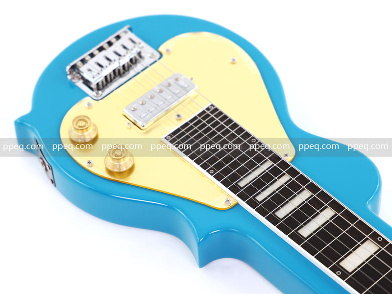 6-String Lap Steel Guitar with Gloss Bright Turquoise Finish (HY-2530)