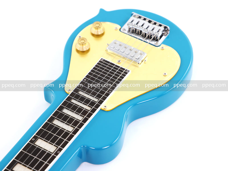 6-String Lap Steel Guitar with Gloss Bright Turquoise Finish (HY-2530)