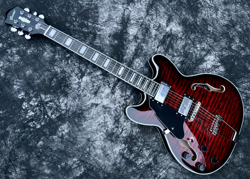6-String Left-Handed ES-Style Semi-Hollow Body Electric Guitar (YMZ-159-S)