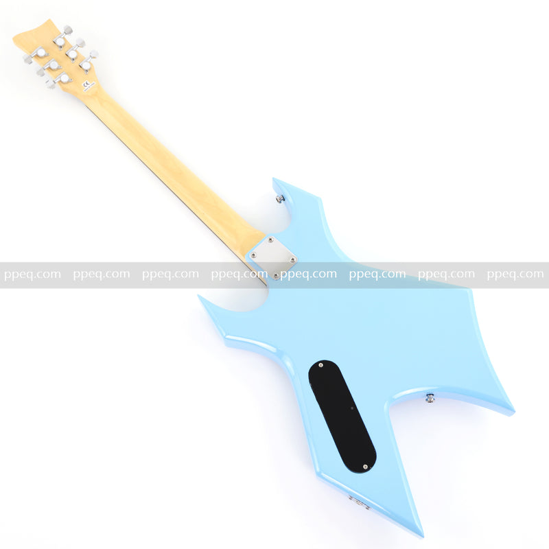 6-String Pastel Blue Gloss Finish Electric Guitar (HY-2501)