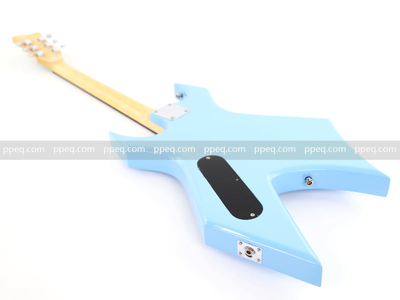 6-String Pastel Blue Gloss Finish Electric Guitar (HY-2501)