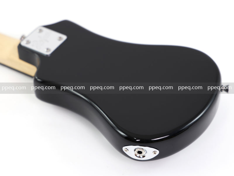 6-String Portable Short-Scale Electric Guitar with Black Glossy Finish (YMZ-265)