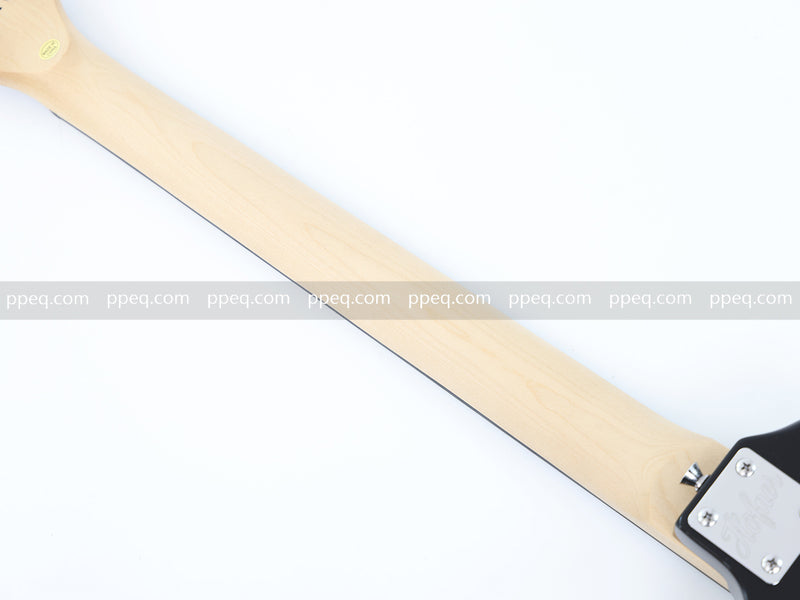 6-String Portable Short-Scale Electric Guitar with Black Glossy Finish (YMZ-265)