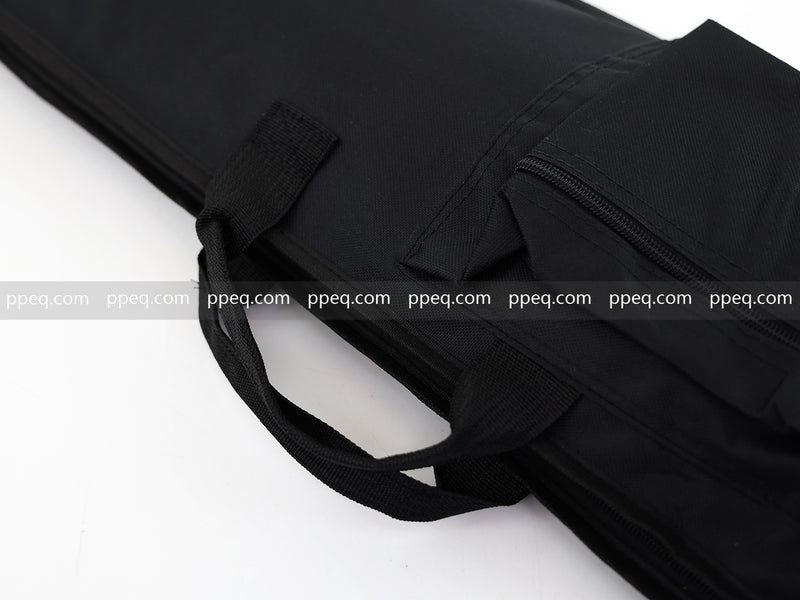 6-String Portable Short-Scale Electric Guitar with Black Glossy Finish (YMZ-265)