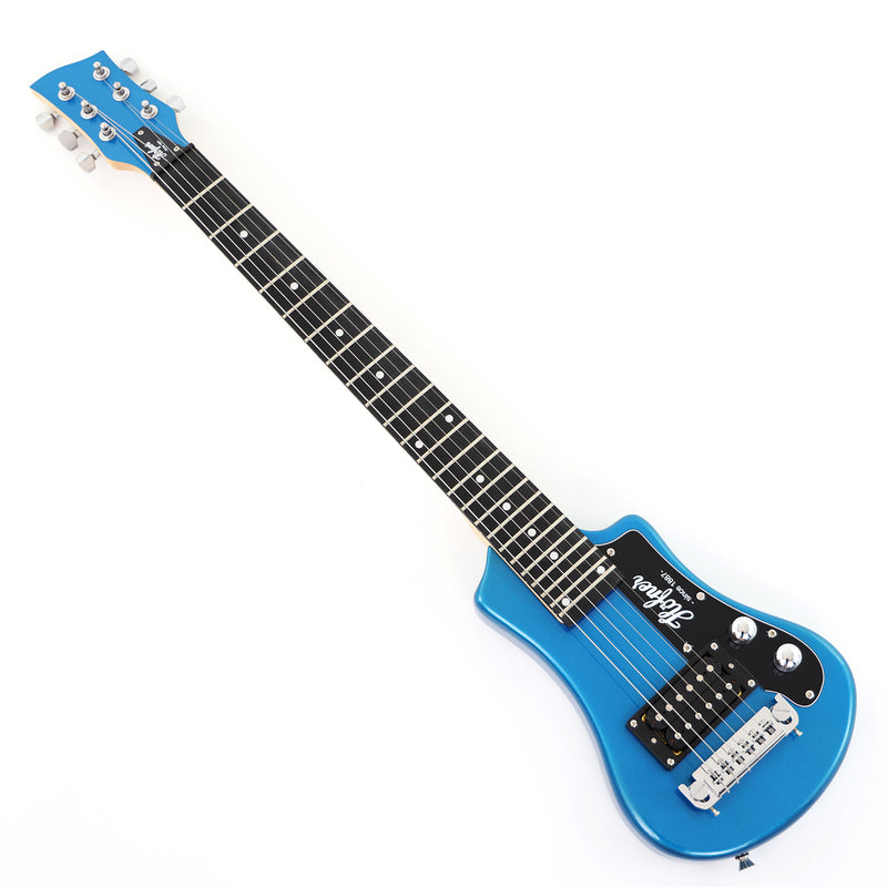 6-String Portable Short-Scale Electric Guitar with Metallic Finish (YMZ-263)