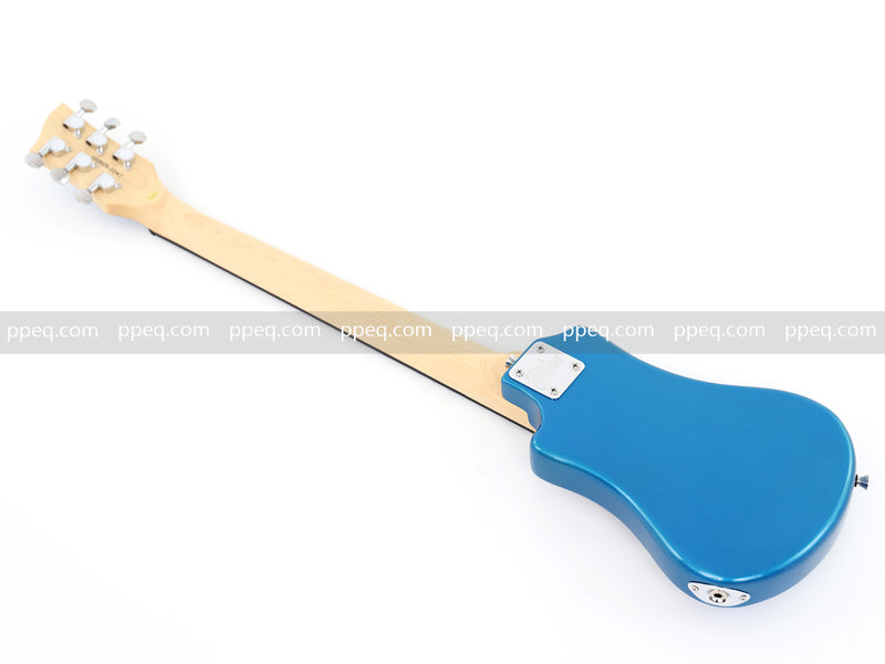 6-String Portable Short-Scale Electric Guitar with Metallic Finish (YMZ-263)