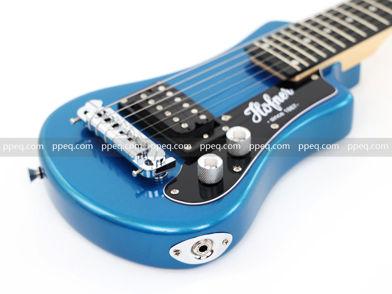 6-String Portable Short-Scale Electric Guitar with Metallic Finish (YMZ-263)