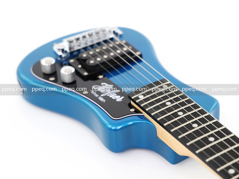6-String Portable Short-Scale Electric Guitar with Metallic Finish (YMZ-263)