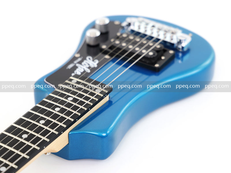 6-String Portable Short-Scale Electric Guitar with Metallic Finish (YMZ-263)
