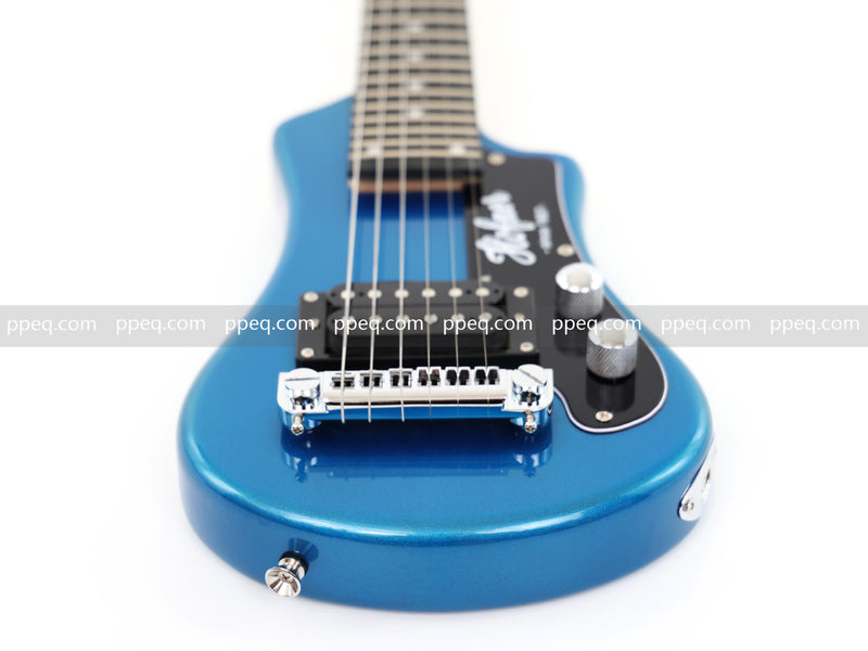 6-String Portable Short-Scale Electric Guitar with Metallic Finish (YMZ-263)
