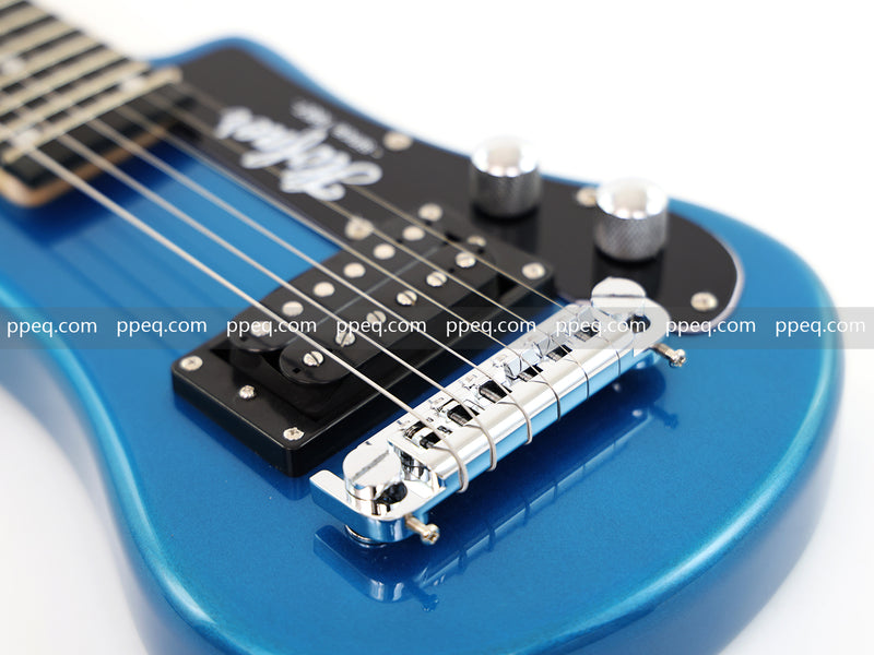 6-String Portable Short-Scale Electric Guitar with Metallic Finish (YMZ-263)