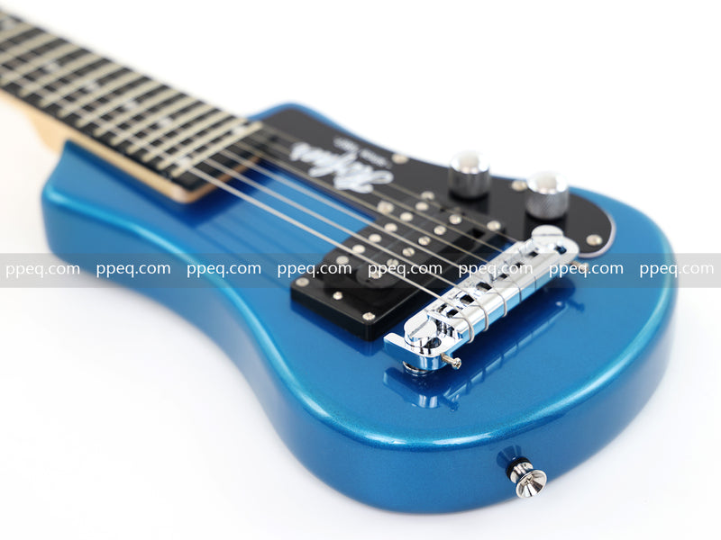 6-String Portable Short-Scale Electric Guitar with Metallic Finish (YMZ-263)