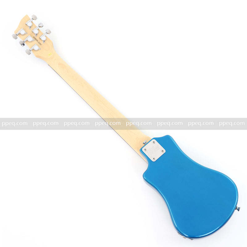 6-String Portable Short-Scale Electric Guitar with Metallic Finish (YMZ-263)