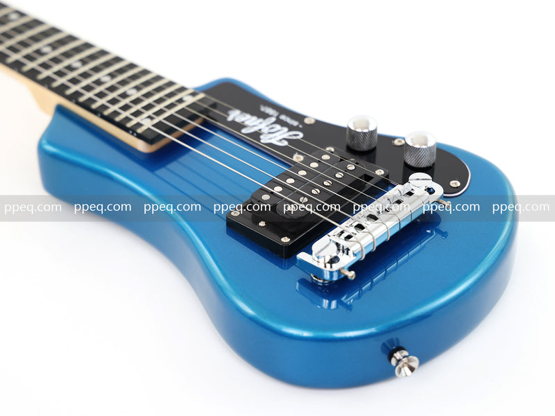 6-String Portable Short-Scale Electric Guitar with Metallic Finish (YMZ-263)