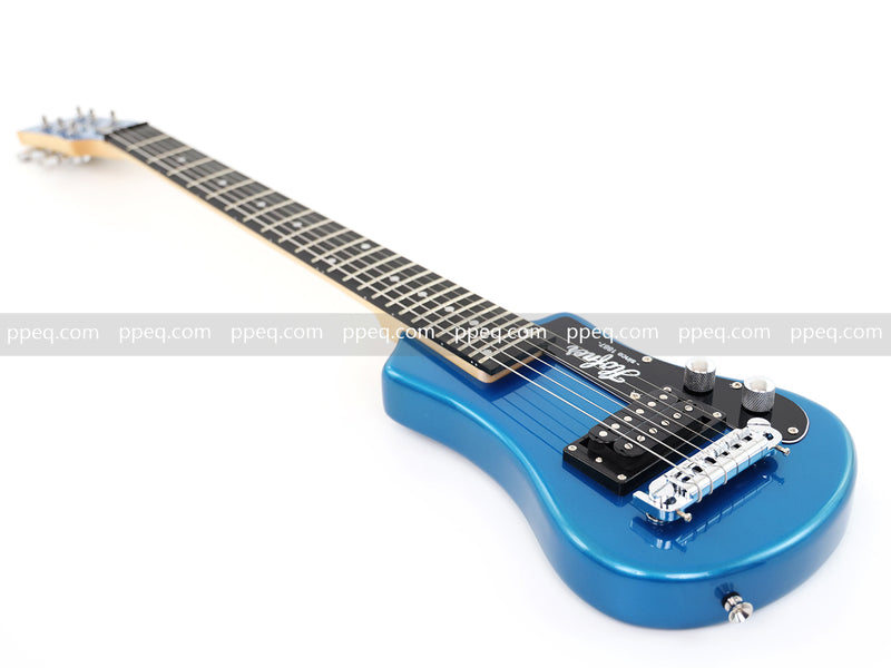6-String Portable Short-Scale Electric Guitar with Metallic Finish (YMZ-263)