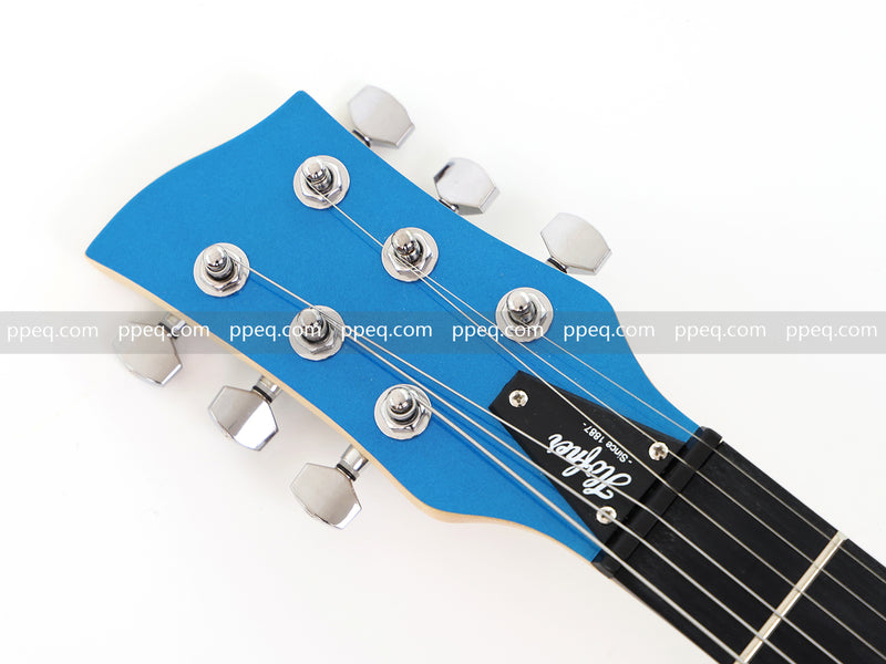 6-String Portable Short-Scale Electric Guitar with Metallic Finish (YMZ-263)