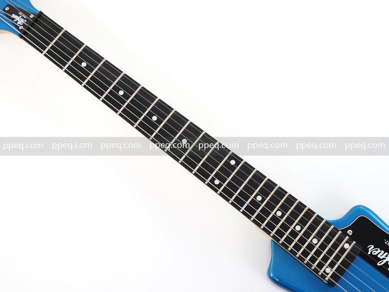 6-String Portable Short-Scale Electric Guitar with Metallic Finish (YMZ-263)