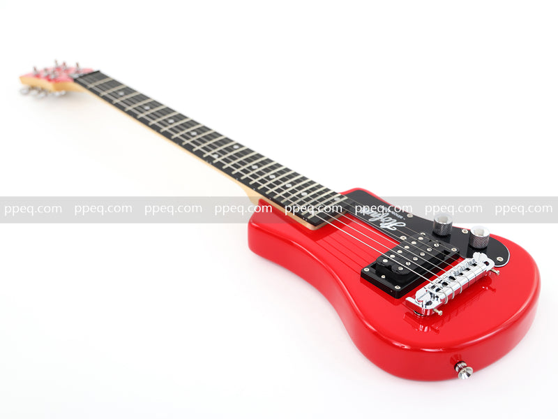 6-String Portable Short-Scale Electric Guitar with Red Glossy Finish (YMZ-264)