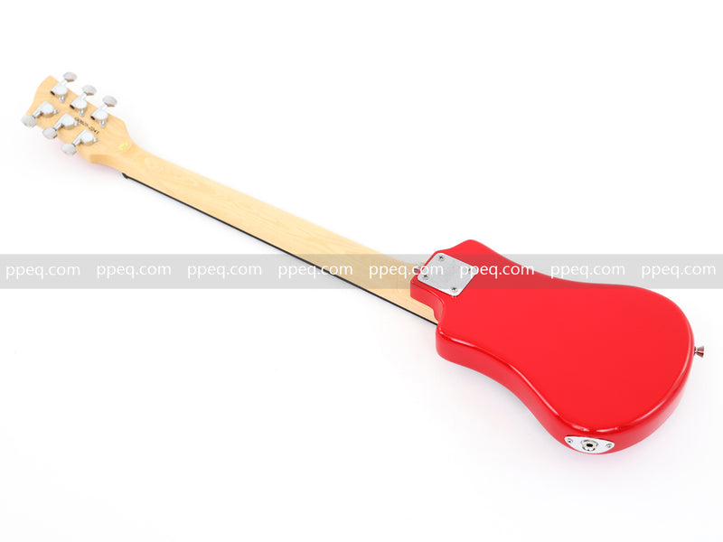 6-String Portable Short-Scale Electric Guitar with Red Glossy Finish (YMZ-264)