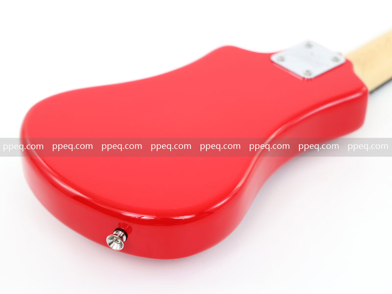 6-String Portable Short-Scale Electric Guitar with Red Glossy Finish (YMZ-264)
