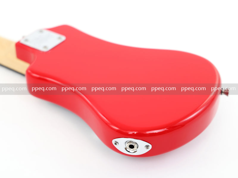 6-String Portable Short-Scale Electric Guitar with Red Glossy Finish (YMZ-264)