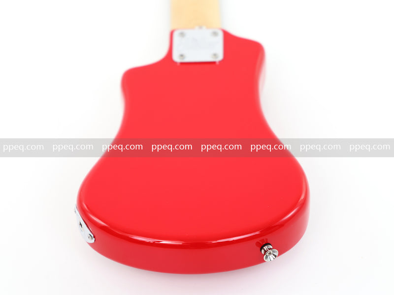 6-String Portable Short-Scale Electric Guitar with Red Glossy Finish (YMZ-264)