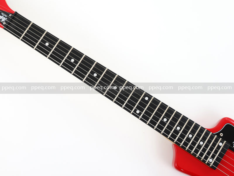 6-String Portable Short-Scale Electric Guitar with Red Glossy Finish (YMZ-264)