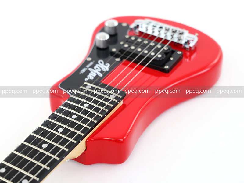 6-String Portable Short-Scale Electric Guitar with Red Glossy Finish (YMZ-264)