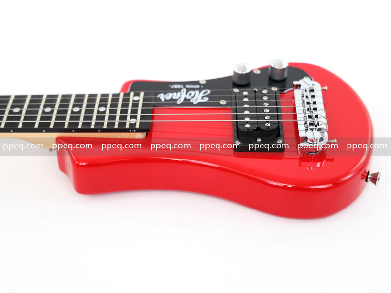 6-String Portable Short-Scale Electric Guitar with Red Glossy Finish (YMZ-264)