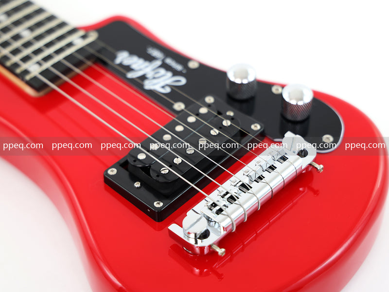 6-String Portable Short-Scale Electric Guitar with Red Glossy Finish (YMZ-264)
