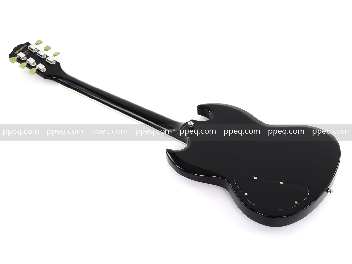 6-String SG-Style Electric Guitar with Gloss Black Finish (LYM-490