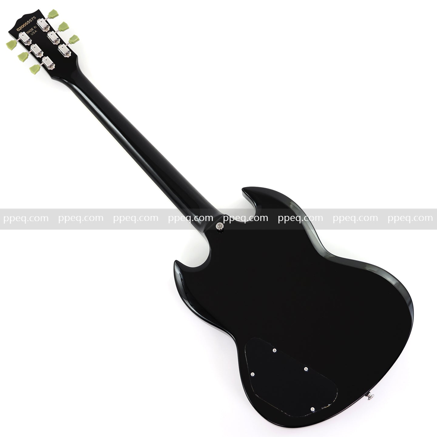 6-String SG-Style Electric Guitar with Gloss Black Finish (LYM-490